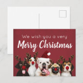 Ik wens je een vrolijk Briefkaart voor een kerstpu (Voorkant / Achterkant)