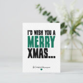 Ik wens je een vrolijk kerstfeest feestdagenkaart (Staand voorkant)