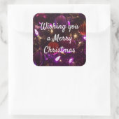 Ik wens je een vrolijk kerstfeest Paarse Stickers (Tas)