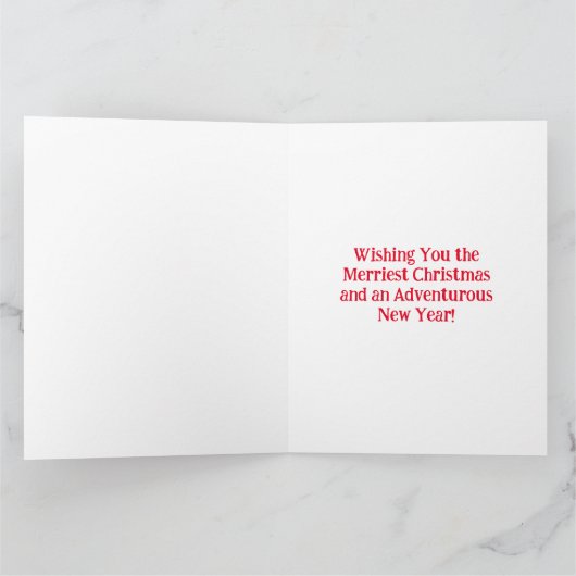 Ik wens je een vrolijk kerstfeest van een reiziger kaart (Binnen)