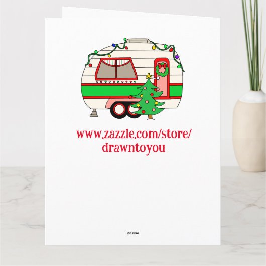 Ik wens je een vrolijk kerstfeest van een reiziger kaart (Achterkant)