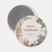 Ik wens je een vrolijke kerst boho planten magneet (Voorkant / Achterkant)