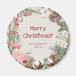 Ik wens je een vrolijke kerst boho planten magneet