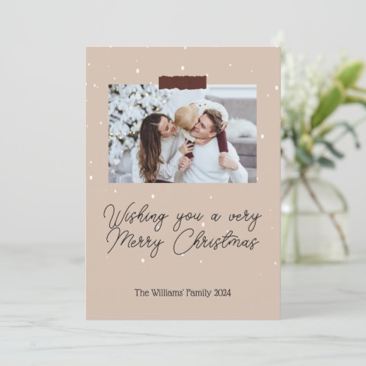 Ik wens je een vrolijke kerst Kaart (Staand voorkant)