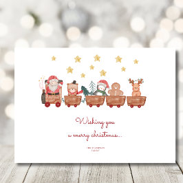 Ik wens je een vrolijke kerst waterverf feestdagenkaart