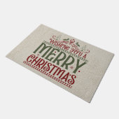 Ik wens je een vrolijke kerstmat deurmat (Schuin)
