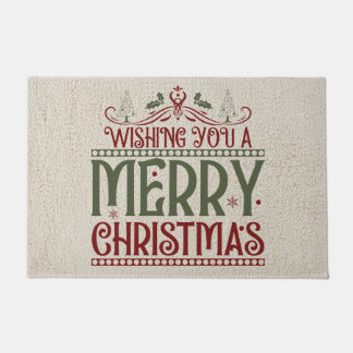 Ik wens je een vrolijke kerstmat deurmat