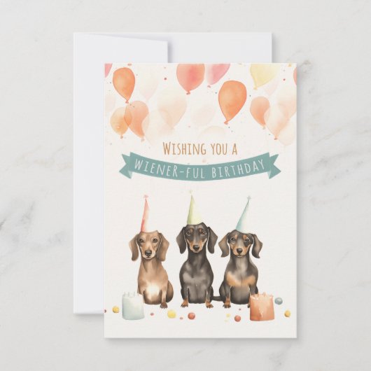 Ik wens je een wijnvolle verjaardag - Dachshund Da (Voorkant)