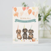 Ik wens je een wijnvolle verjaardag - Dachshund Da (Staand voorkant)