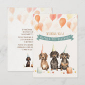 Ik wens je een wijnvolle verjaardag - Dachshund Da (Voorkant / Achterkant)