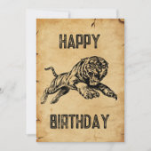 Ik wens je een Wild One Tiger Happy Birthday Kaart (Voorkant)