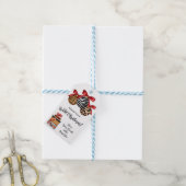 Ik wens je een Wilde Kerstmis! Cheetah, Zebra prin Cadeaulabel (Met Touw)