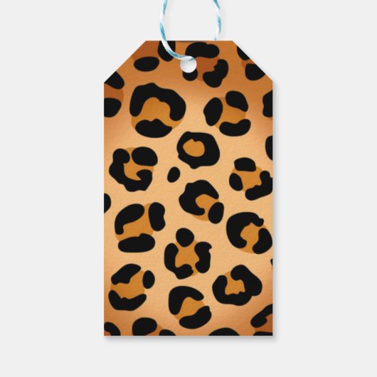 Ik wens je een Wilde Kerstmis! Cheetah, Zebra prin Cadeaulabel (Achterkant)