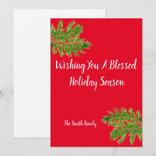 Ik wens je een zegelvakantieseizoen. Gepersonalise Feestdagenkaart (Voorkant / Achterkant)