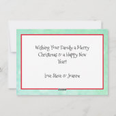 Ik wens je familie | Gepersonaliseerde foto Kerstm Feestdagenkaart (Achterkant)