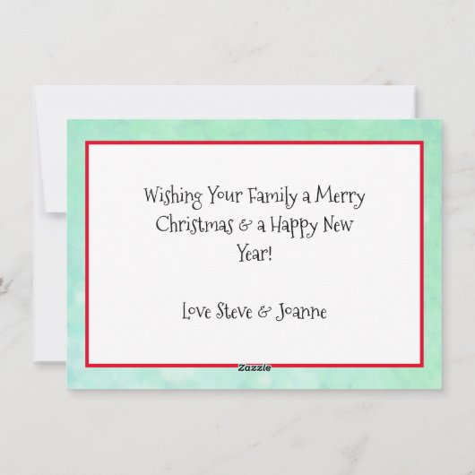 Ik wens je familie | Gepersonaliseerde foto Kerstm Feestdagenkaart (Achterkant)