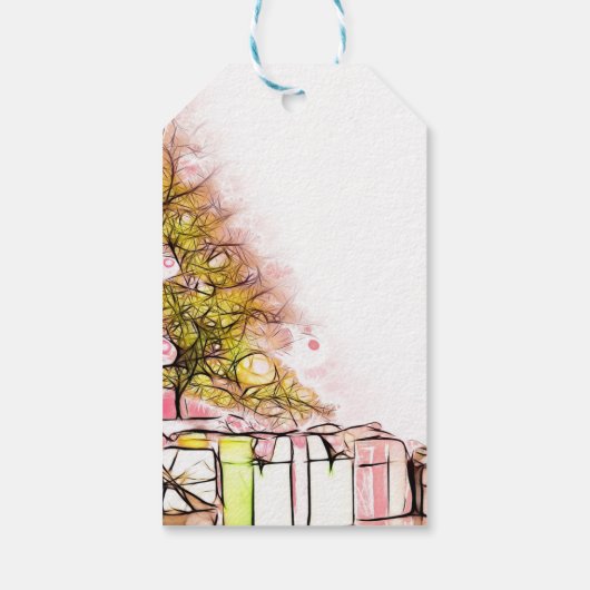 Ik wens je het beste kerstfeest ooit. cadeaulabel (Achterkant)