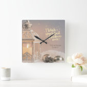 Ik wens je het beste kerstfeest ooit, Lantern Vierkante Klok (Huis)