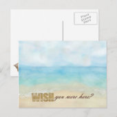 Ik wens je hier, strand briefkaart (Voorkant / Achterkant)