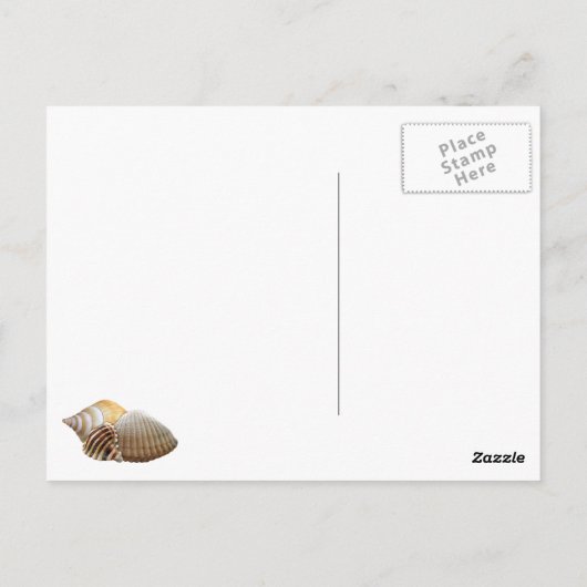 Ik wens je hier, strand briefkaart (Achterkant)