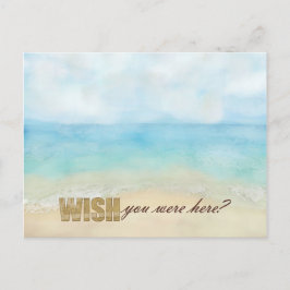 Ik wens je hier, strand briefkaart