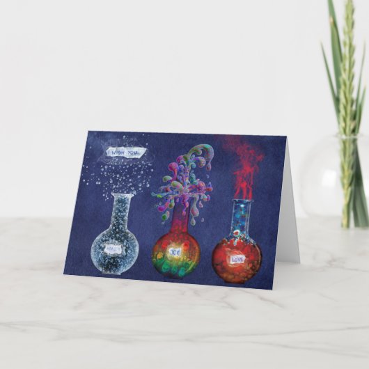 Ik wens je liefde vreugde en gezondheid feestdagen kaart (Voorkant)