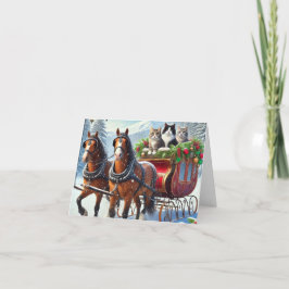 Ik wens je Meowy Kerstmis Feestdagen Kaart