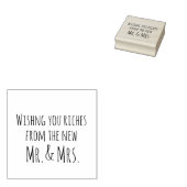 Ik wens je rijkdom van de nieuwe Mr en Mrs Rubberstempel (Gestempeld)