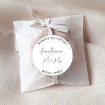 Ik wens je rijkdom van de nieuwe Mr Mrs Wedding Ba Ronde Sticker<br><div class="desc">Ik wens u rijkdom van de nieuwe Mr Mrs Wedding Bag Classic ronde Sticker</div>