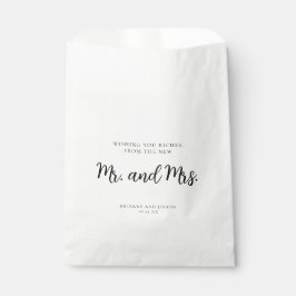 Ik wens je rijkdom zwart wit bruiloft gunst tassen bedankzakje