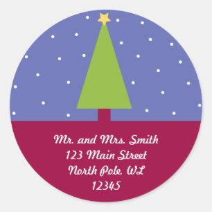 Ik wens je veel plezier adreslabel ronde sticker