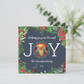 Ik wens je vrede liefde vreugde foto kerstkaart (Staand voorkant)