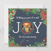 Ik wens je vrede liefde vreugde foto kerstkaart (Voorkant)