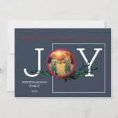 Ik wens je vrede liefde vreugde foto kerstkaart (Voorkant)