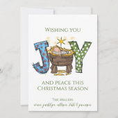 Ik wens je vreugde en religieuze vrede feestdagenkaart (Voorkant)
