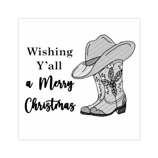 Ik wens jullie allemaal een prettige kerst rubberstempel (Afrduk)