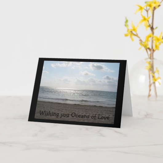 Ik wens jullie een Oceans van Liefde Kaart (Gele Bloem)