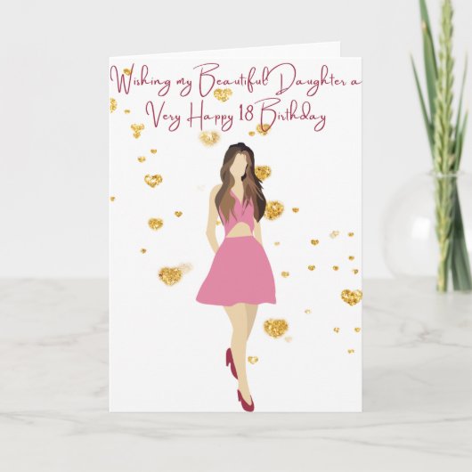 Ik wens mijn dochter een fijne 18-jarige kaart (Voorkant)