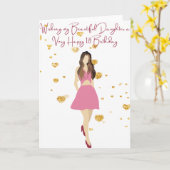 Ik wens mijn dochter een fijne 18-jarige kaart (Gele Bloem)