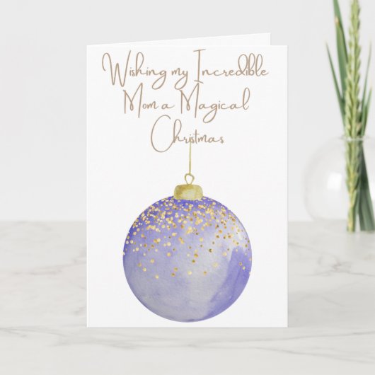 Ik wens mijn moeder een magische kerst feestdagen kaart (Voorkant)
