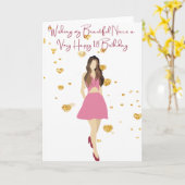 Ik wens mijn nichtje een fijne 18-jarige kaart (Gele Bloem)