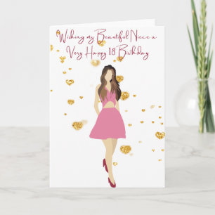 Ik wens mijn nichtje een fijne 18-jarige kaart
