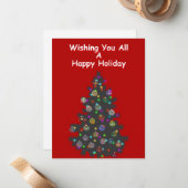 Ik wens u allen een prettige feestdag notitiekaartje (Voorkant / Achterkant in situ)