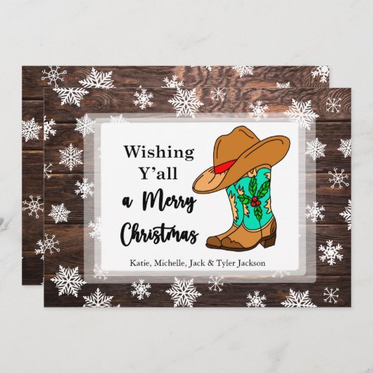 Ik wens u allen een prettige kerstfeestdag Kaart (Voorkant / Achterkant)