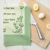 Ik wens u altijd Ierse zegen Theedoek (Quarter Fold)