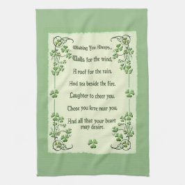 Ik wens u altijd Ierse zegen Theedoek