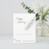 Ik wens u de beste Evergreen Business Holiday Feestdagenkaart (Staand voorkant)