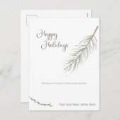 Ik wens u de beste Evergreen Business Holiday Feestdagenkaart (Voorkant / Achterkant)