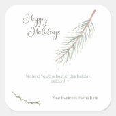 Ik wens u de beste zakelijke feestdag vierkante sticker (Voorkant)