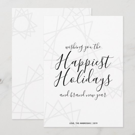 Ik wens u de gelukkigste Feestdagen Feestdagenkaart (Voorkant / Achterkant)